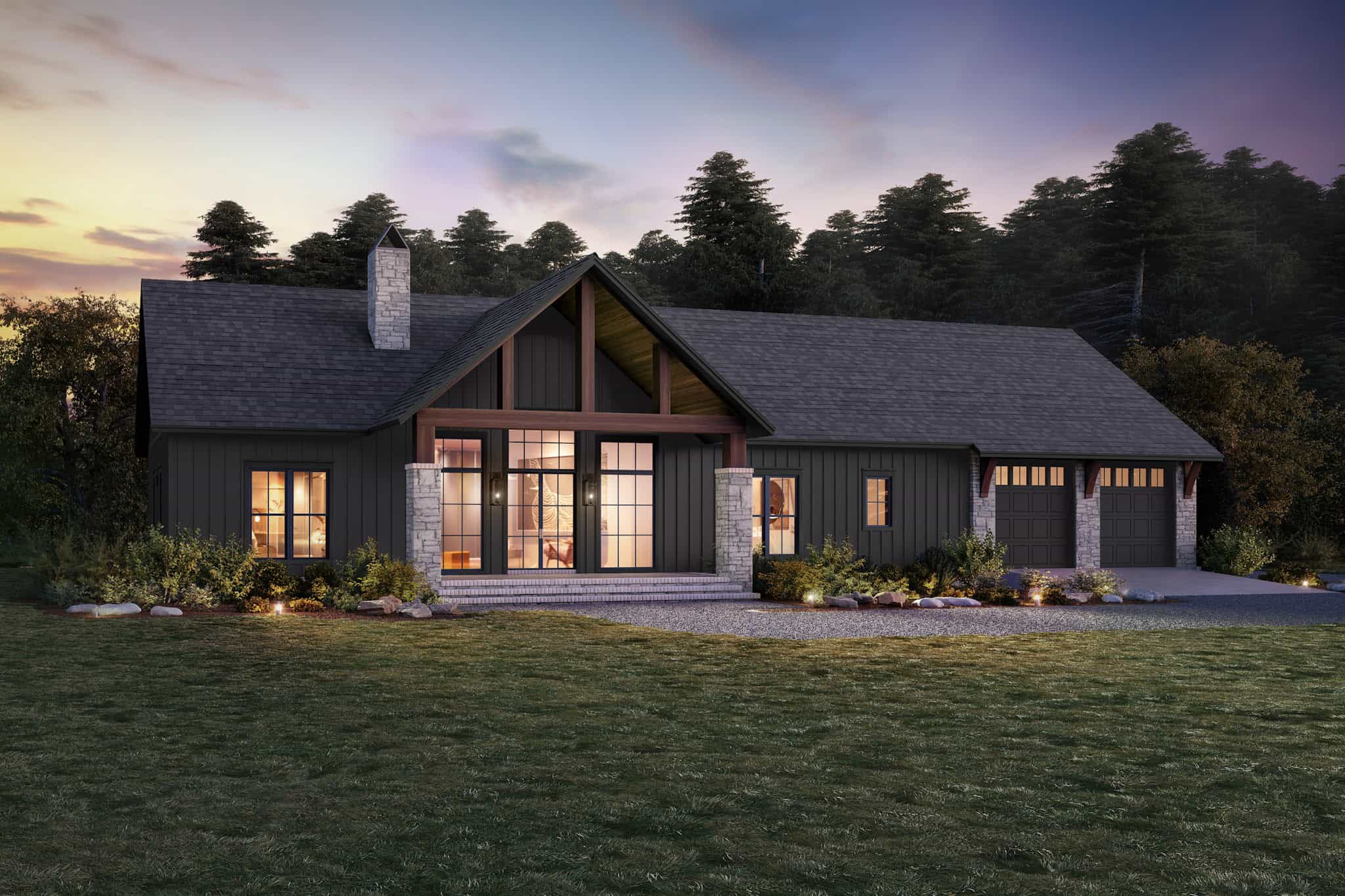 Barndominium Home Plan - 3 Bedrms, 2.5 Baths - 2335 Sq Ft - #142-1497