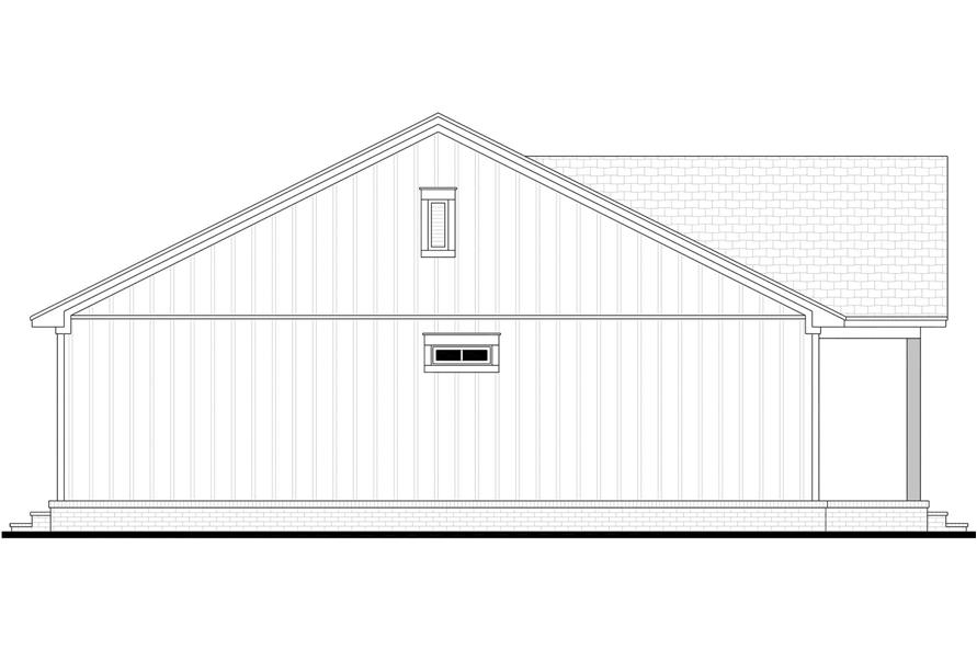 Home Plan Left Elevation of this 4-Bedroom,2096 Sq Ft Plan -142-1498