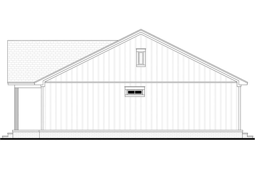 Home Plan Right Elevation of this 4-Bedroom,2096 Sq Ft Plan -142-1498