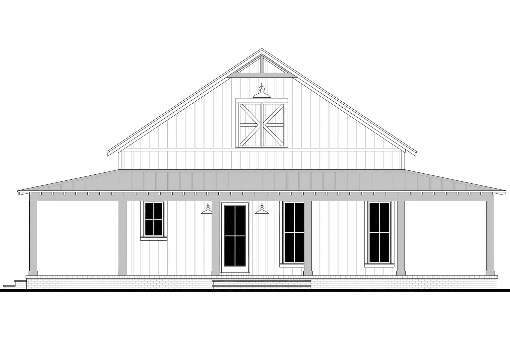 Barndominium House Plan - 2 Bedrms, 2 Baths - 1408 Sq Ft - #142-1499