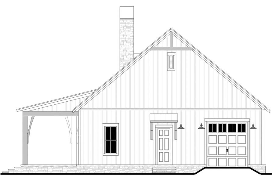 Home Plan Right Elevation of this 4-Bedroom,2400 Sq Ft Plan -142-1500