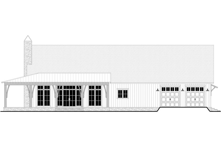 Home Plan Right Elevation of this 4-Bedroom,2400 Sq Ft Plan -142-1500