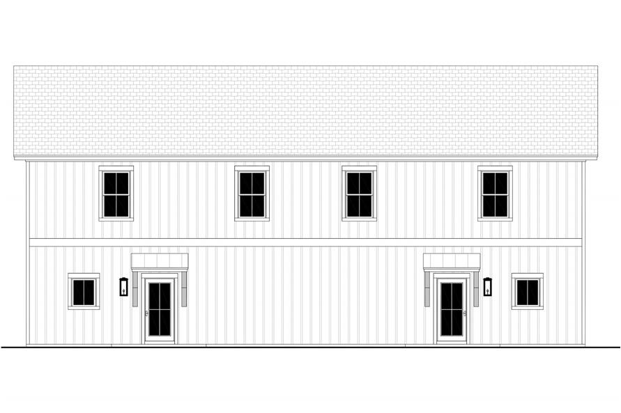 Home Plan Rear Elevation of this 6-Bedroom,3141 Sq Ft Plan -142-1503