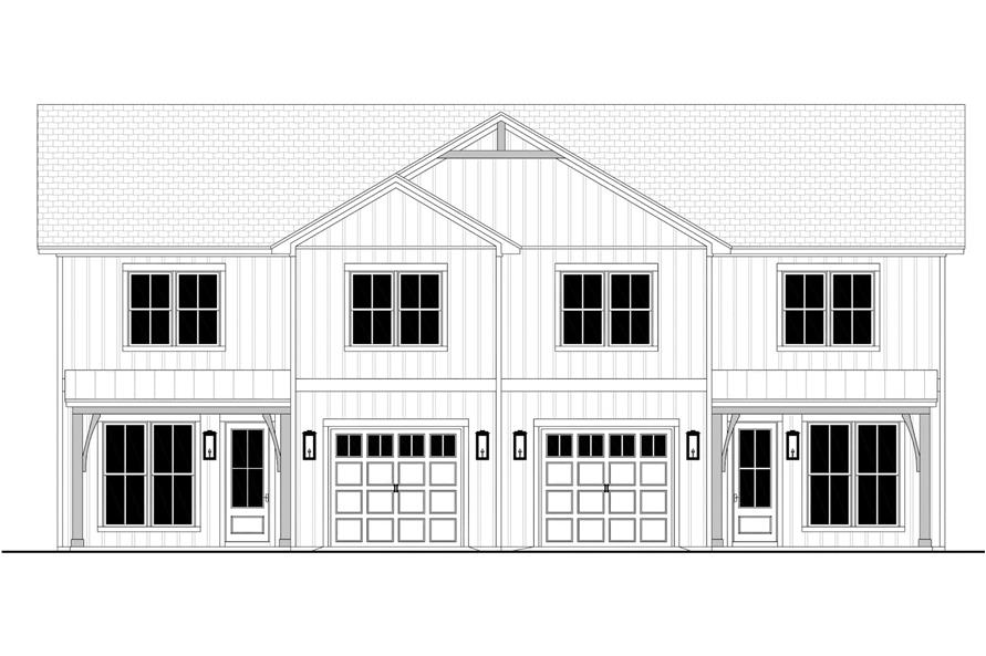 Home Plan Front Elevation of this 6-Bedroom,3141 Sq Ft Plan -142-1503