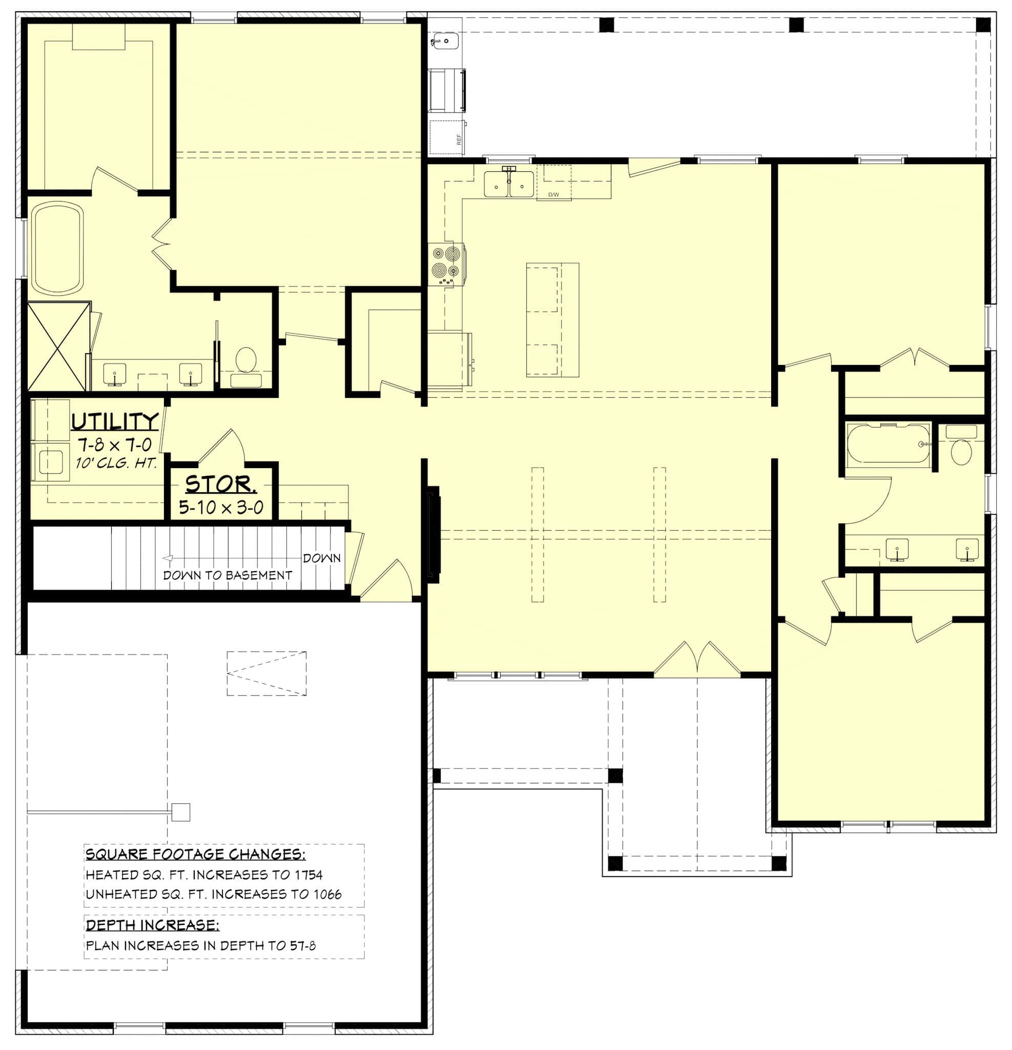 Transitional House Plan - 3 Bedrms, 2.5 Baths - 1690 Sq Ft - #142-1504