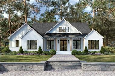 3-Bedroom, 2407 Sq Ft Transitional Home Plan - 142-1505 - Main Exterior