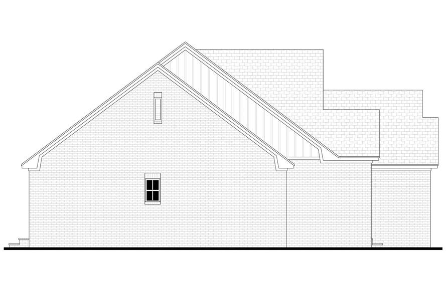 Home Plan Left Elevation of this 4-Bedroom,2200 Sq Ft Plan -142-1506