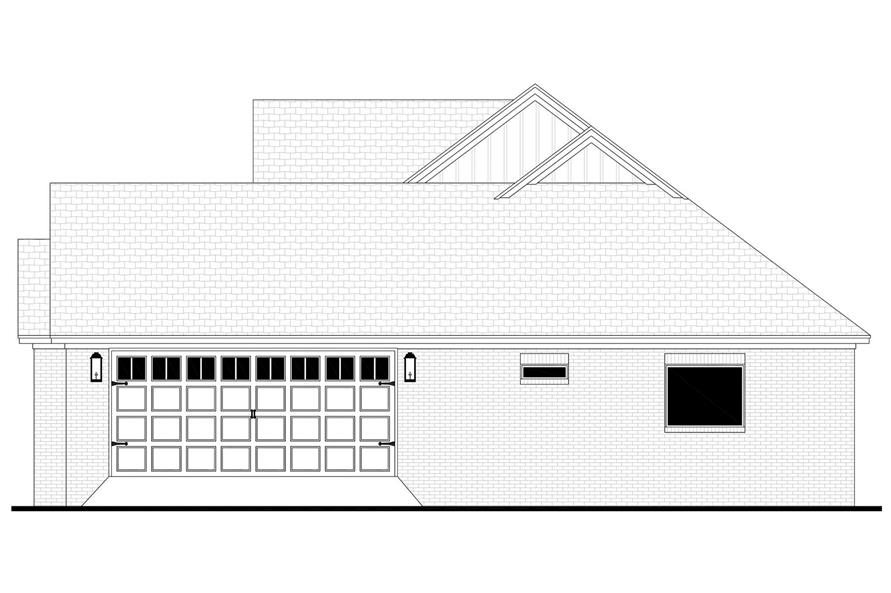 Home Plan Right Elevation of this 4-Bedroom,2200 Sq Ft Plan -142-1506