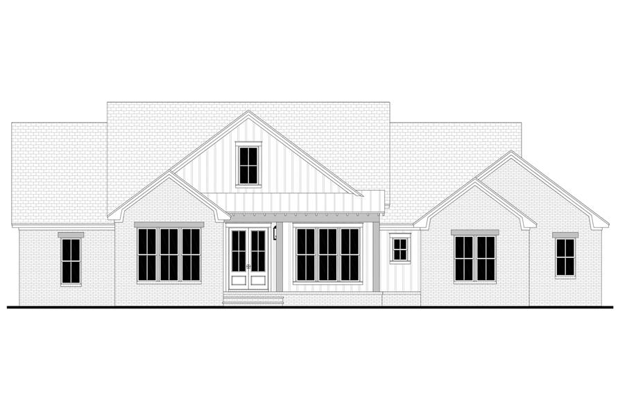 Home Plan Front Elevation of this 4-Bedroom,2200 Sq Ft Plan -142-1506