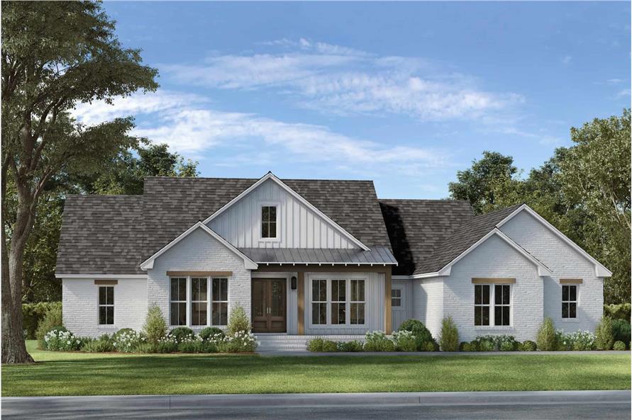 4-Bedroom, 2200 Sq Ft Modern Farmhouse Home Plan - 142-1506 - Main Exterior