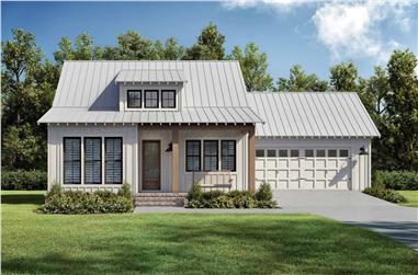 2-Bedroom, 1094 Sq Ft Country House Plan - 142-1509 - Front Exterior