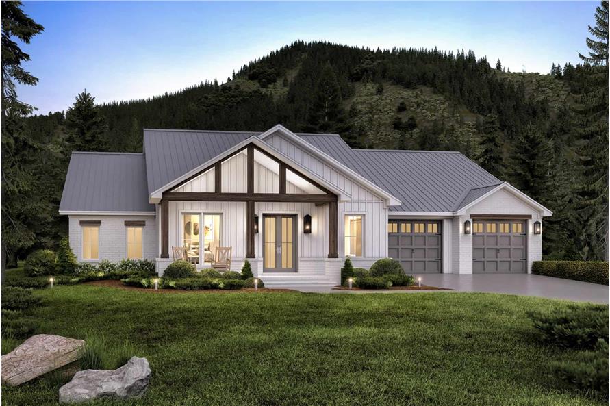 Home at Night of this 3-Bedroom,2300 Sq Ft Plan -142-1510