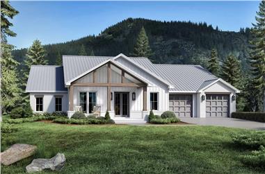 3-Bedroom, 2300 Sq Ft Farmhouse House Plan - 142-1510 - Front Exterior