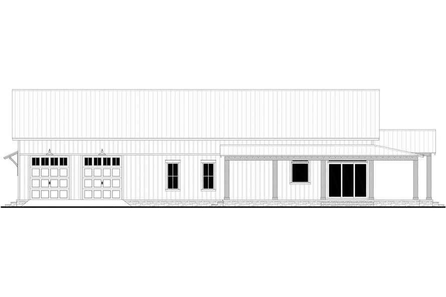 Home Plan Left Elevation of this 3-Bedroom,1635 Sq Ft Plan -142-1511