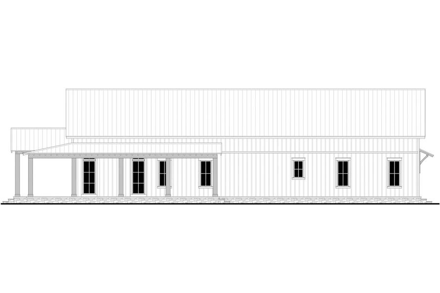 Home Plan Right Elevation of this 3-Bedroom,1635 Sq Ft Plan -142-1511