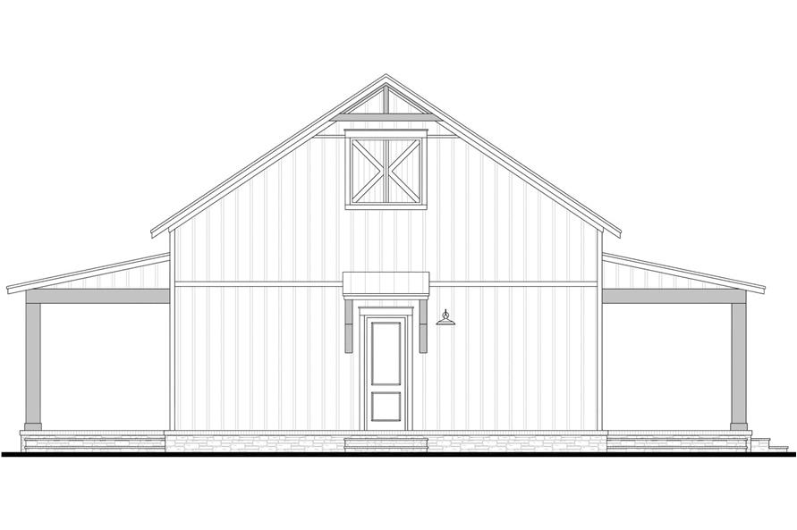 Home Plan Rear Elevation of this 3-Bedroom,1635 Sq Ft Plan -142-1511