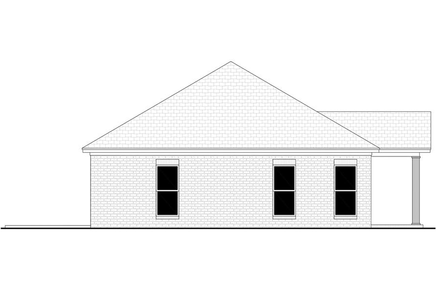 Home Plan Left Elevation of this 6-Bedroom,2991 Sq Ft Plan -142-1512