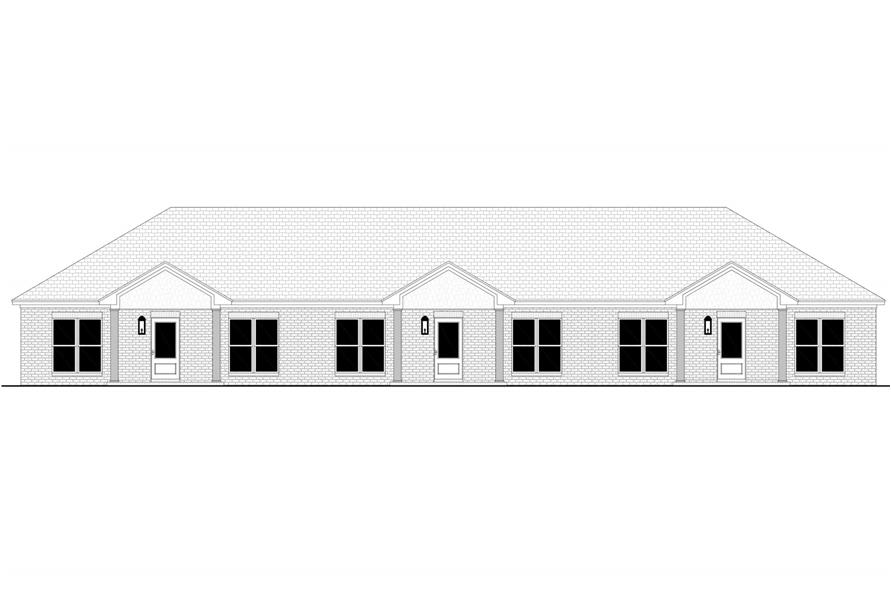 Home Plan Front Elevation of this 6-Bedroom,2991 Sq Ft Plan -142-1512