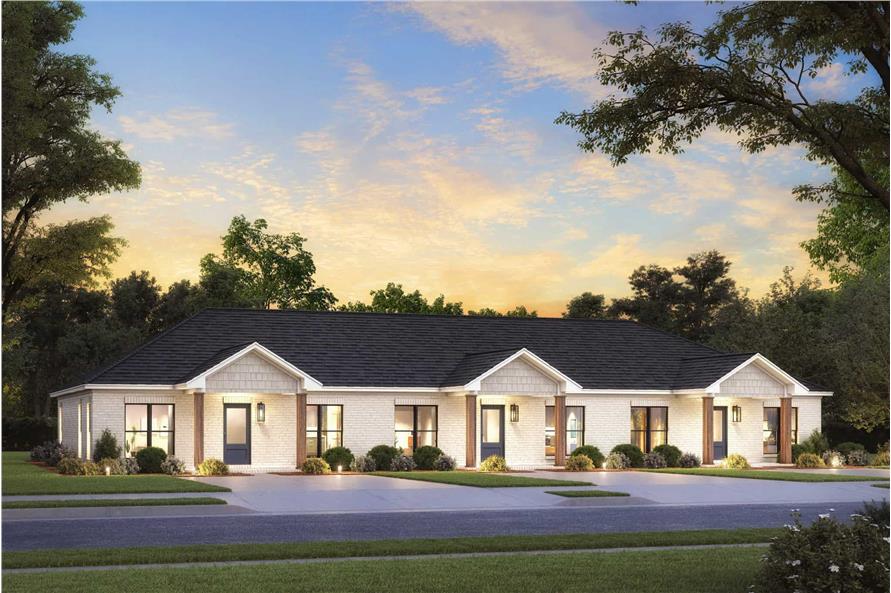 Home at Night of this 6-Bedroom,2991 Sq Ft Plan -142-1512