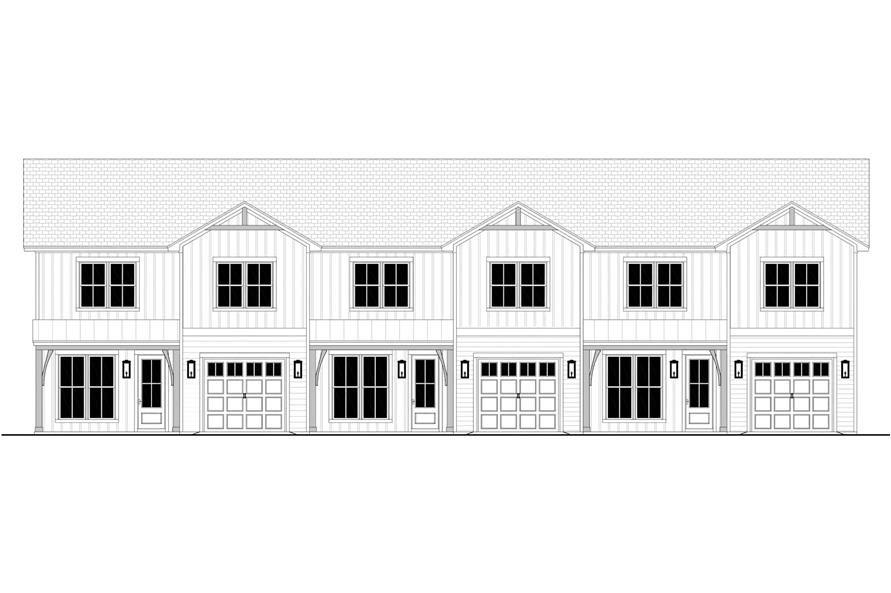 Home Plan Front Elevation of this 9-Bedroom,4743 Sq Ft Plan -142-1514