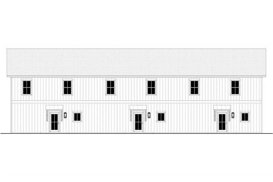 Home Plan Rear Elevation of this 9-Bedroom,4743 Sq Ft Plan -142-1514