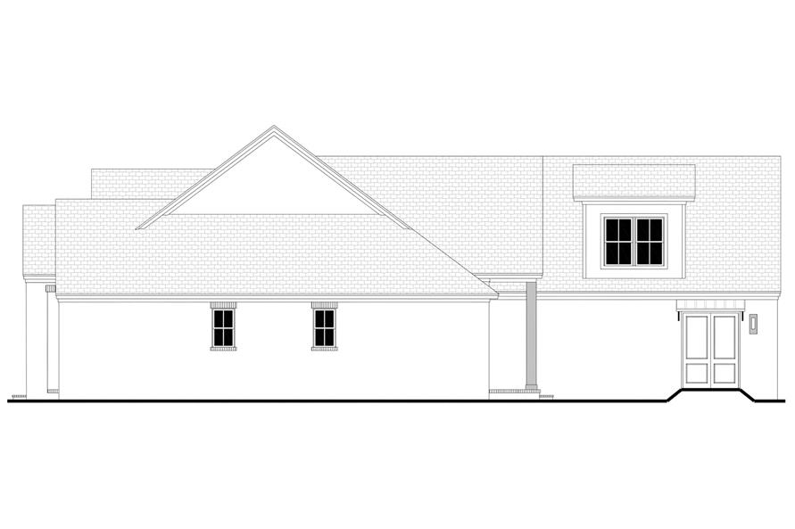 Home Plan Right Elevation of this 3-Bedroom,2492 Sq Ft Plan -142-1515