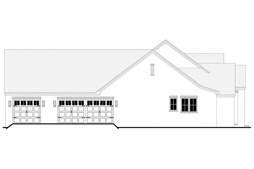 Home Plan Left Elevation of this 3-Bedroom,2492 Sq Ft Plan -142-1515