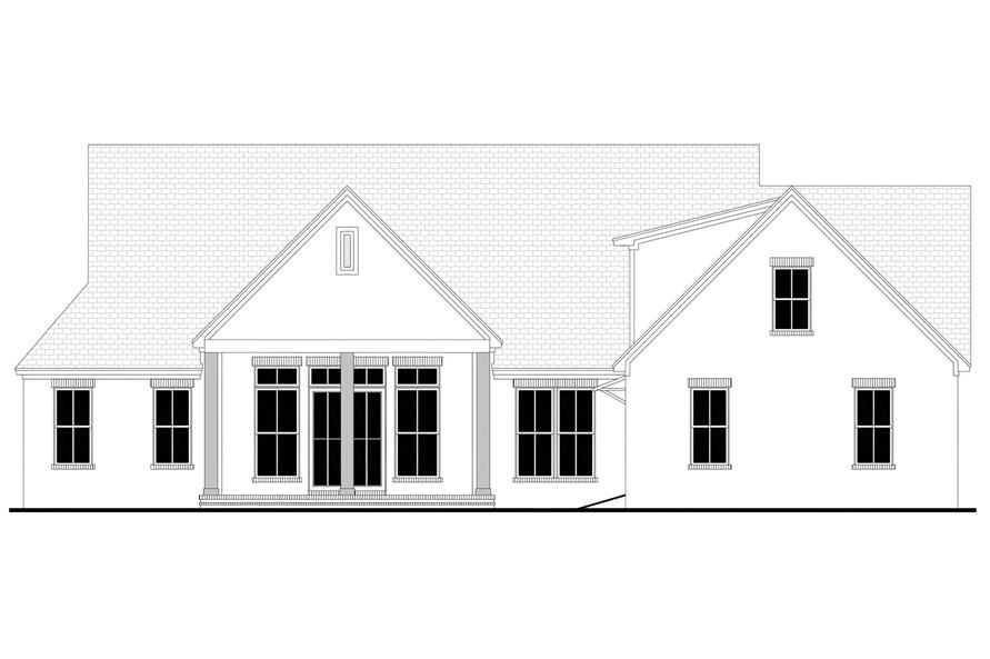 Home Plan Rear Elevation of this 3-Bedroom,2492 Sq Ft Plan -142-1515