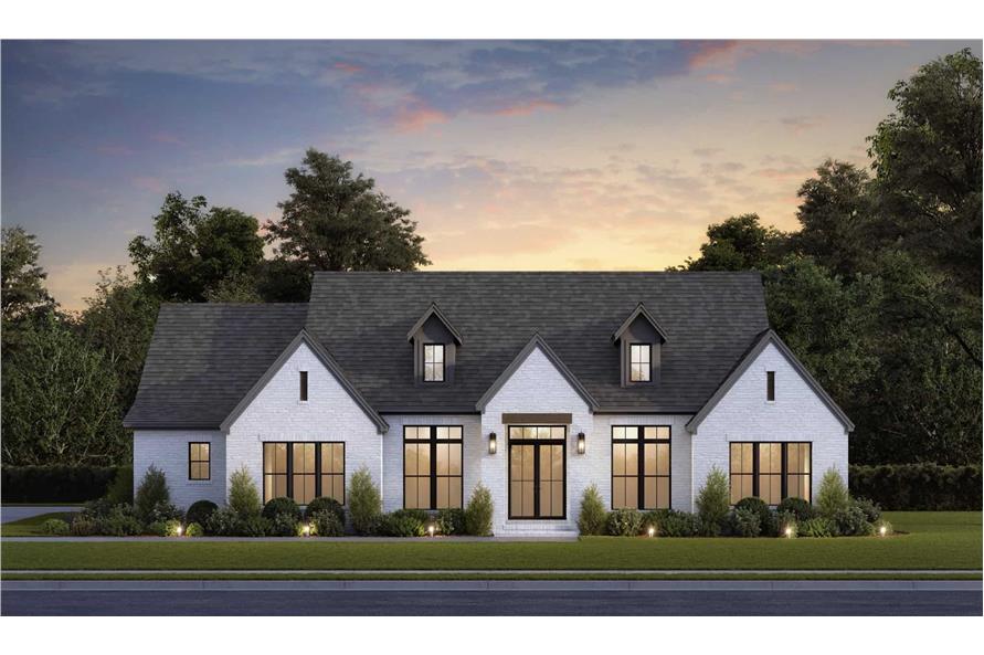 Home at Night of this 3-Bedroom,2492 Sq Ft Plan -142-1515