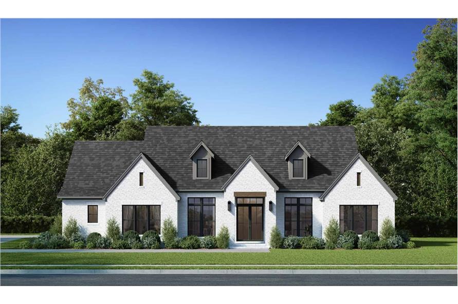 3-Bedroom, 2492 Sq Ft Transitional Home Plan - 142-1515 - Main Exterior