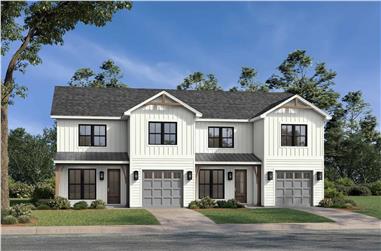 3-Bedroom, 3162 Sq Ft Duplex/Multi-Unit Home Plan - 142-1516 - Main Exterior