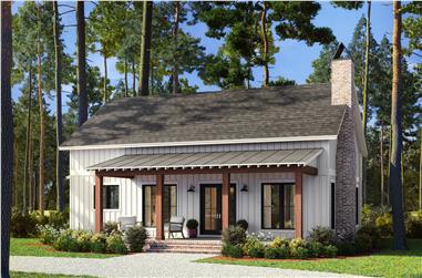 2-Bedroom, 1320 Sq Ft Small House Plan- 142-1517 - Main Exterior