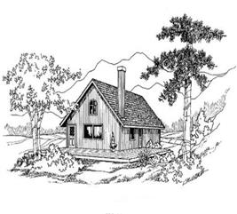 Farmhouse Home Plan - 2 Bedrms, 1.5 Baths Baths - 1360 Sq Ft - #145-1516