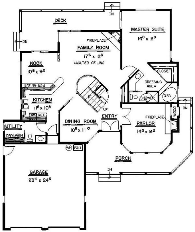 Country House Plan - 3 Bedrms, 2 Baths - 2084 Sq Ft - #145-1132