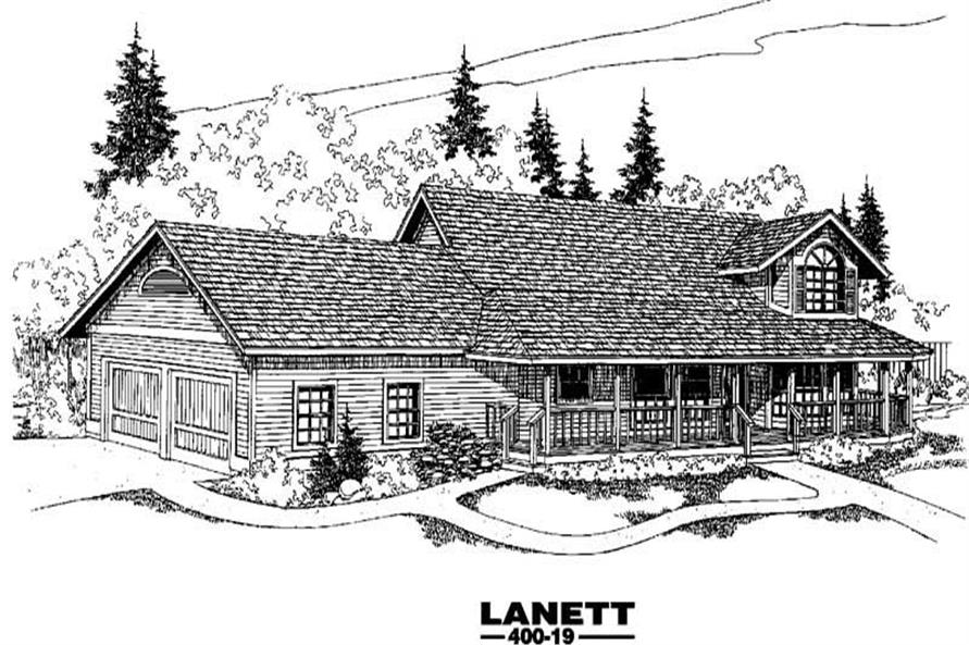 3-Bedroom, 2488 Sq Ft Country House Plan - 145-1183 - Front Exterior