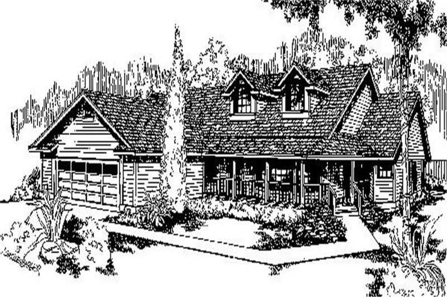 3-Bedroom, 1979 Sq Ft Country House Plan - 145-1210 - Front Exterior