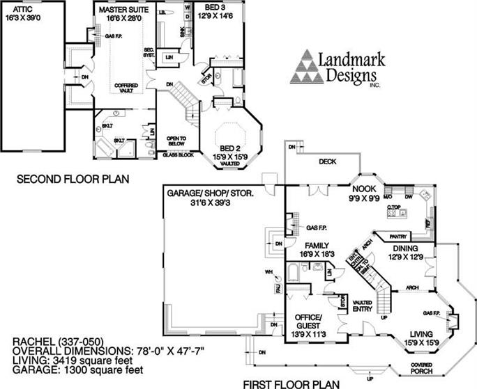 Country House Plan - 4 Bedrms, 3 Baths - 3419 Sq Ft - #145-1454