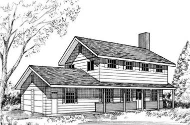 4-Bedroom, 2297 Sq Ft Country House Plan - 145-1512 - Front Exterior