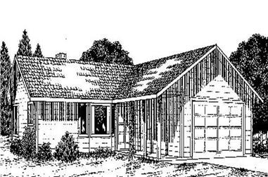 3-Bedroom, 1272 Sq Ft Small House Plans House Plan - 145-1520 - Front Exterior