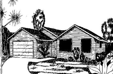 3-Bedroom, 1532 Sq Ft Ranch House Plan - 145-1571 - Front Exterior