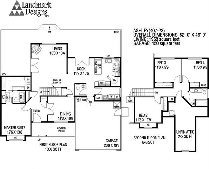 Farmhouse House Plan - 4 Bedrms, 2 Baths - 1958 Sq Ft - #145-1617