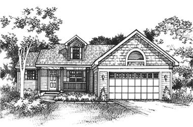 2-Bedroom, 1490 Sq Ft Country House Plan - 146-1018 - Front Exterior