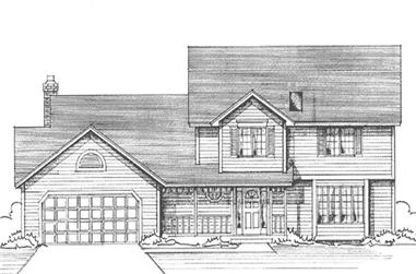 4-Bedroom, 2428 Sq Ft Country House Plan - 146-1163 - Front Exterior