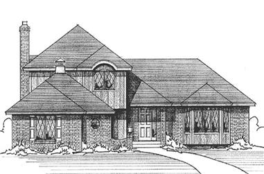 3-Bedroom, 2138 Sq Ft European House Plan - 146-1165 - Front Exterior