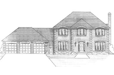 4-Bedroom, 2501 Sq Ft European House Plan - 146-1181 - Front Exterior