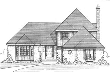 3-Bedroom, 2273 Sq Ft European House Plan - 146-1183 - Front Exterior