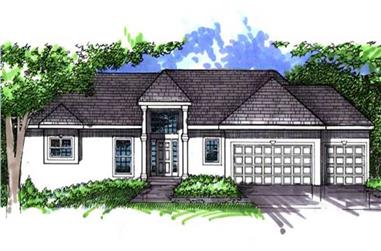 3-Bedroom, 2766 Sq Ft European House Plan - 146-1218 - Front Exterior