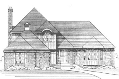 4-Bedroom, 2428 Sq Ft European House Plan - 146-1245 - Front Exterior