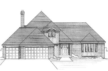 3-Bedroom, 2367 Sq Ft European House Plan - 146-1255 - Front Exterior