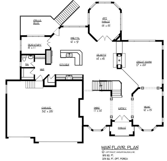 European House Plan - 4 Bedrms, 2.5 Baths - 3487 Sq Ft - #146-1327